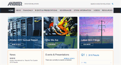 Desktop Screenshot of investors.anixter.com